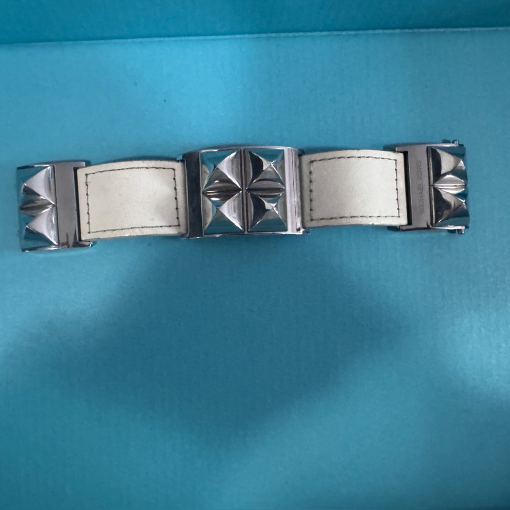 MICHAEL KORS studded genuine leather cuff (similar to Hermes)